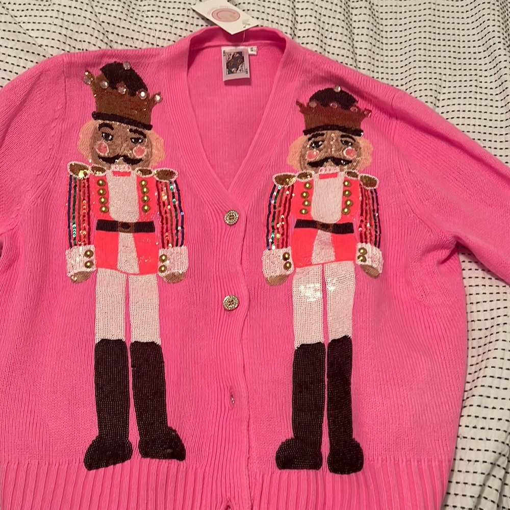 Brand New - queen of sparkles nutcracker cardigan - size small.